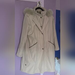 Baronia Russian Feh Squirrel Fur Lined Coat and Fox Hood